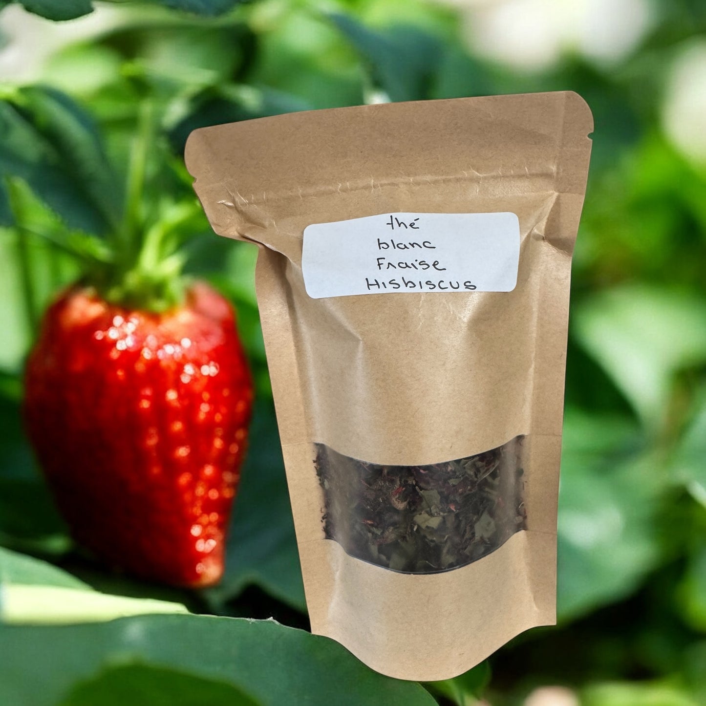 Thé blanc fraise hisbiscus