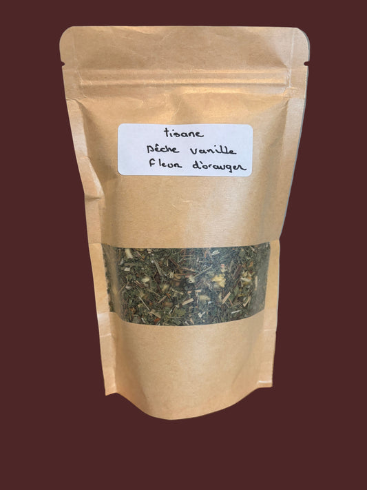 Tisane pêche vanille et fleurs d’oranger