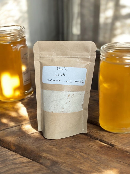 Bain de lait avoine et miel